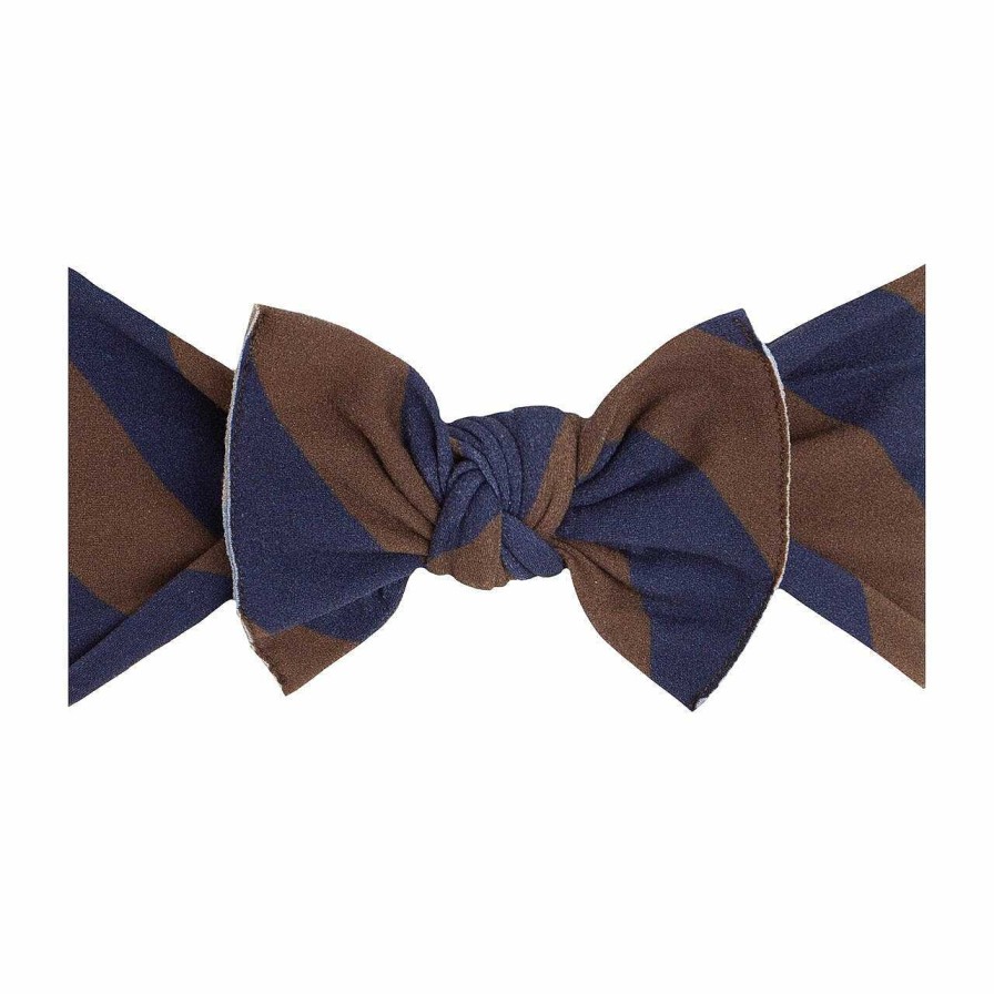 Girl Baby Bling Bows | Knot Bow, Navy/Bronze