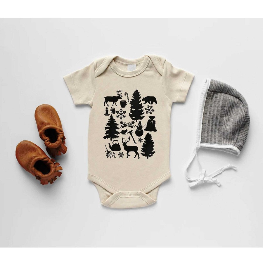 Girl Gladfolk | Short Sleeve Graphic Bodysuit, Cozy Christmas