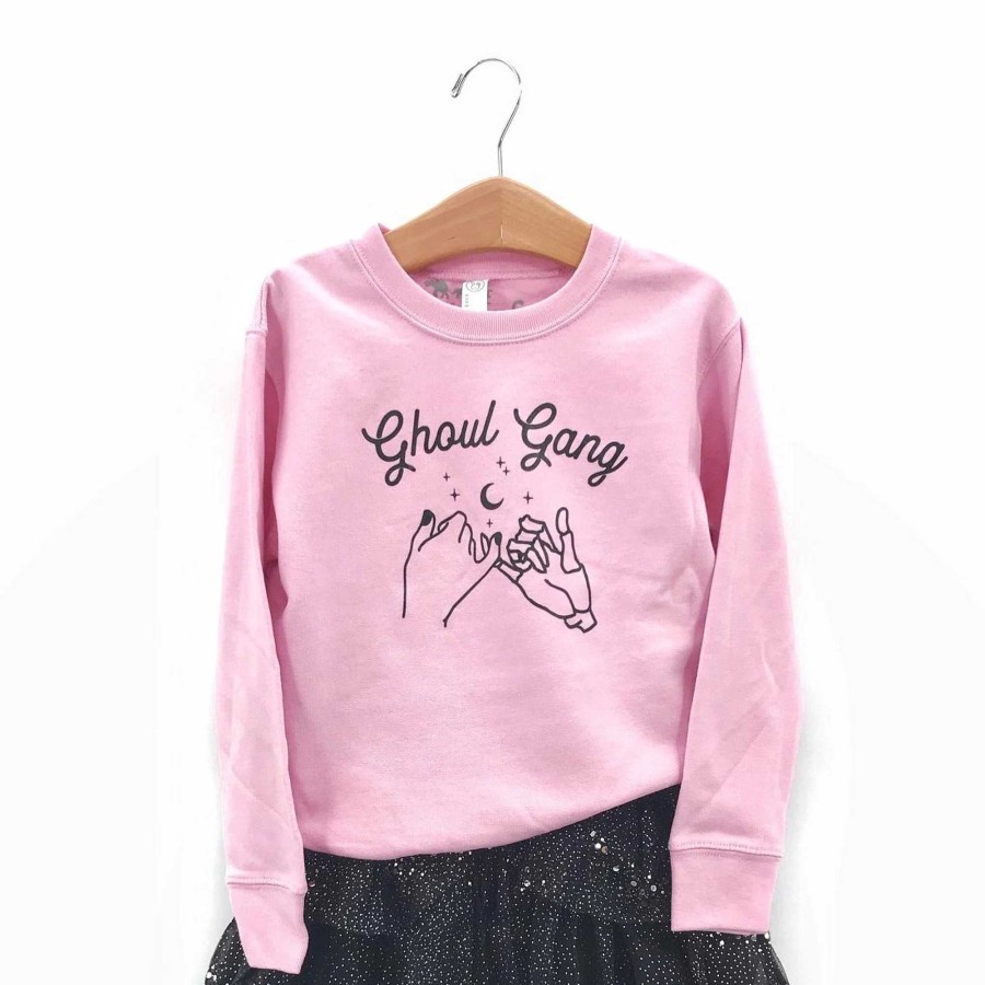 Girl The Wishing Elephant | Ghoul Gang Kids Sweatshirt, Pink