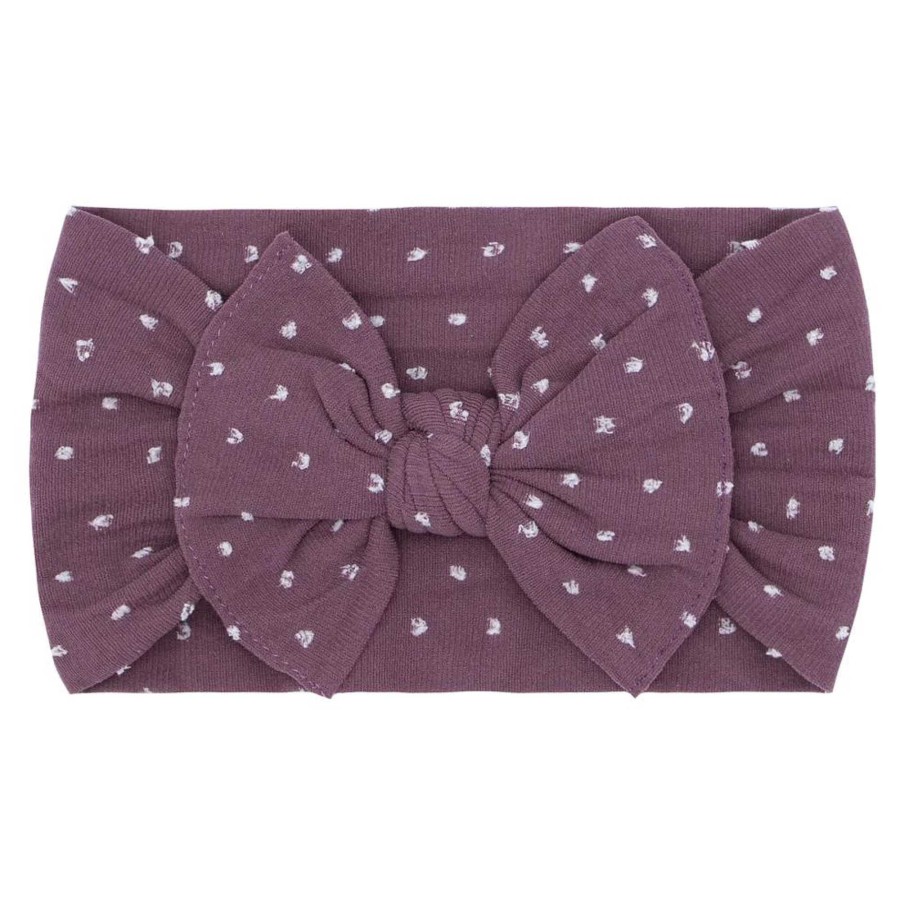 Girl Baby Bling Bows | Knot Bow, Shabby Lilac Dot