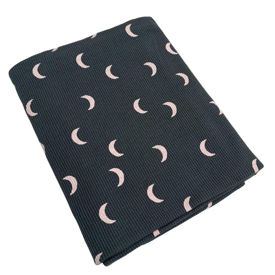 Baby Stuff SpearmintLOVE | Organic Cotton Waffle Swaddle Blanket, Moon