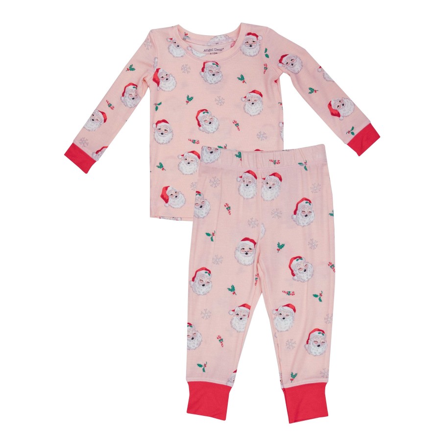 Girl Angel Dear | 2-Piece Lounge Wear Set, Vintage Santa Pink