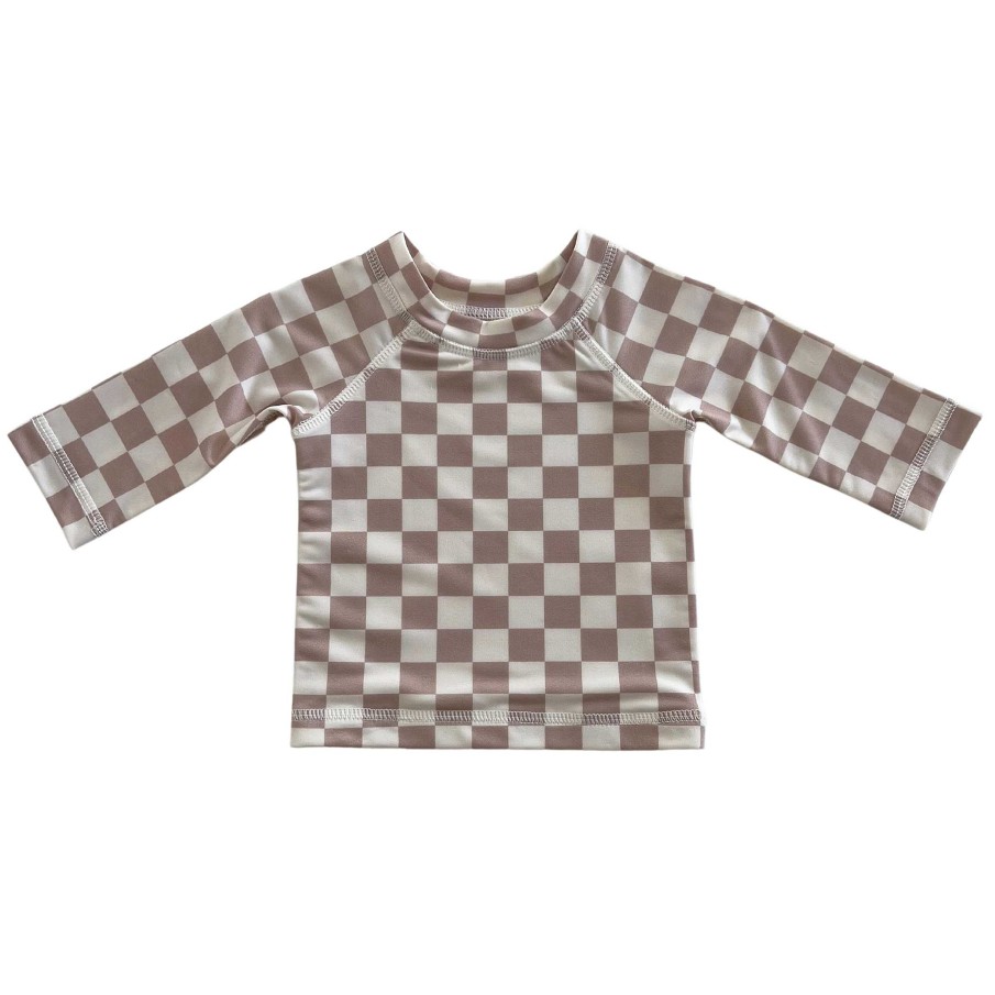 Boy SIIX Collection | Tiramisu Checkerboard / Maui Rashguard / Upf 50+