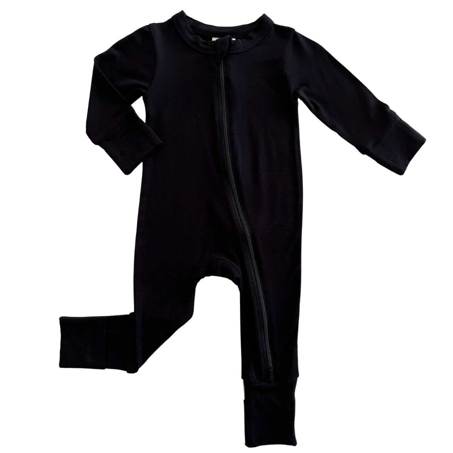 Girl SpearmintLOVE | 2-Way Convertible Zip Romper, Black