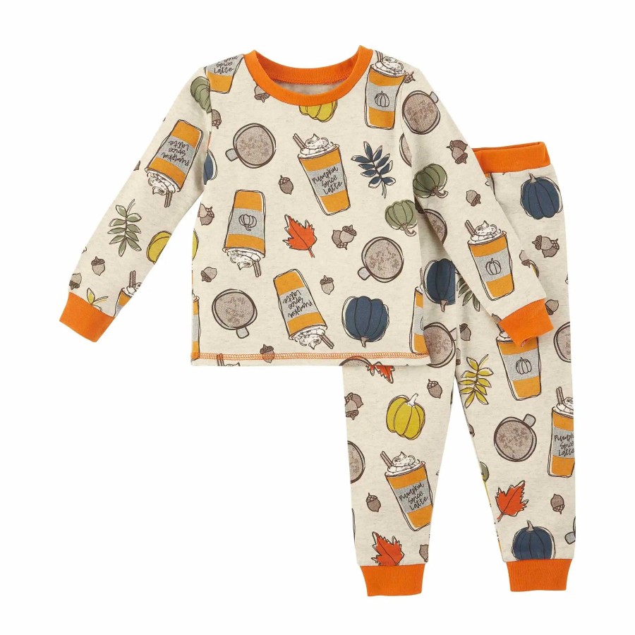 Boy Mud Pie | 2-Piece Pajama Set, Pumpkin Spice Latte