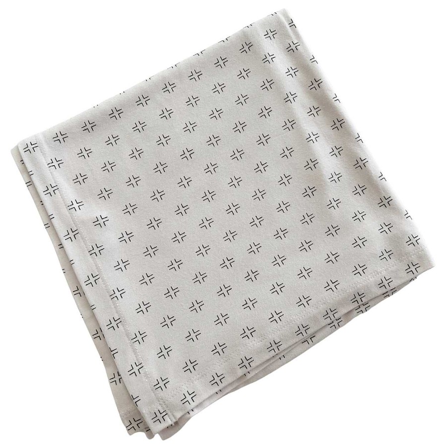 Baby Stuff SpearmintLOVE | Stretch Swaddle Blanket, Natural/Black Geo