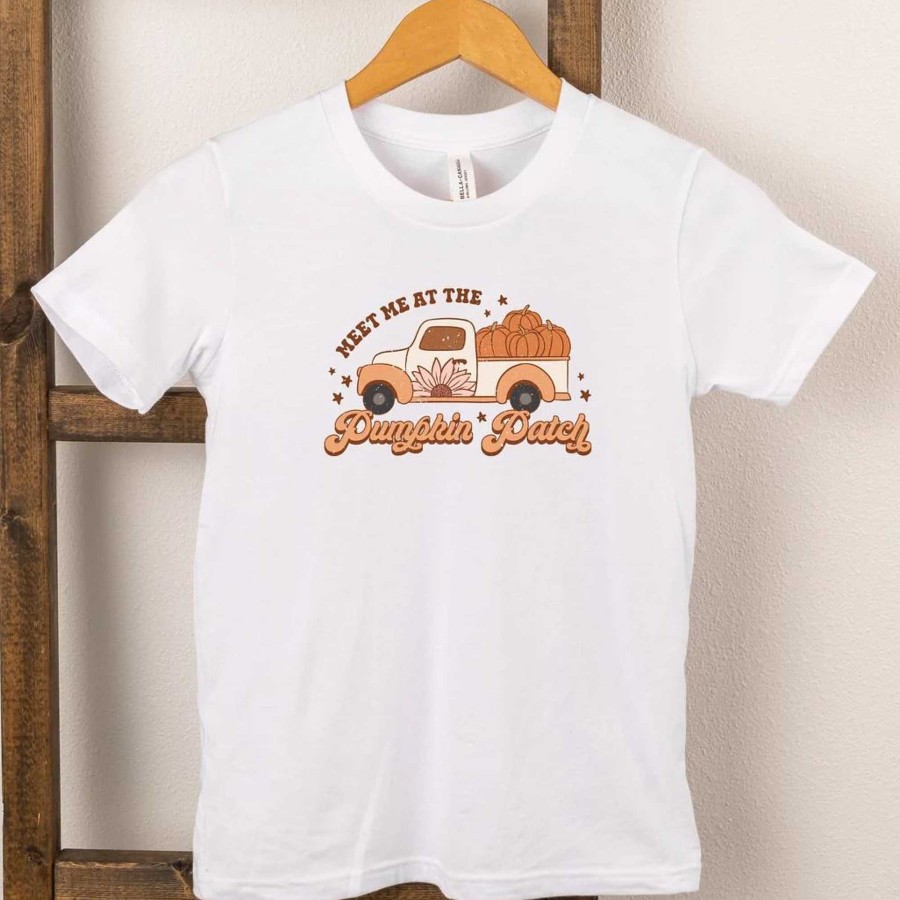 Boy The Juniper Shop | Meet Me At The Pumpkin Patch Short Sleeve Tee, White