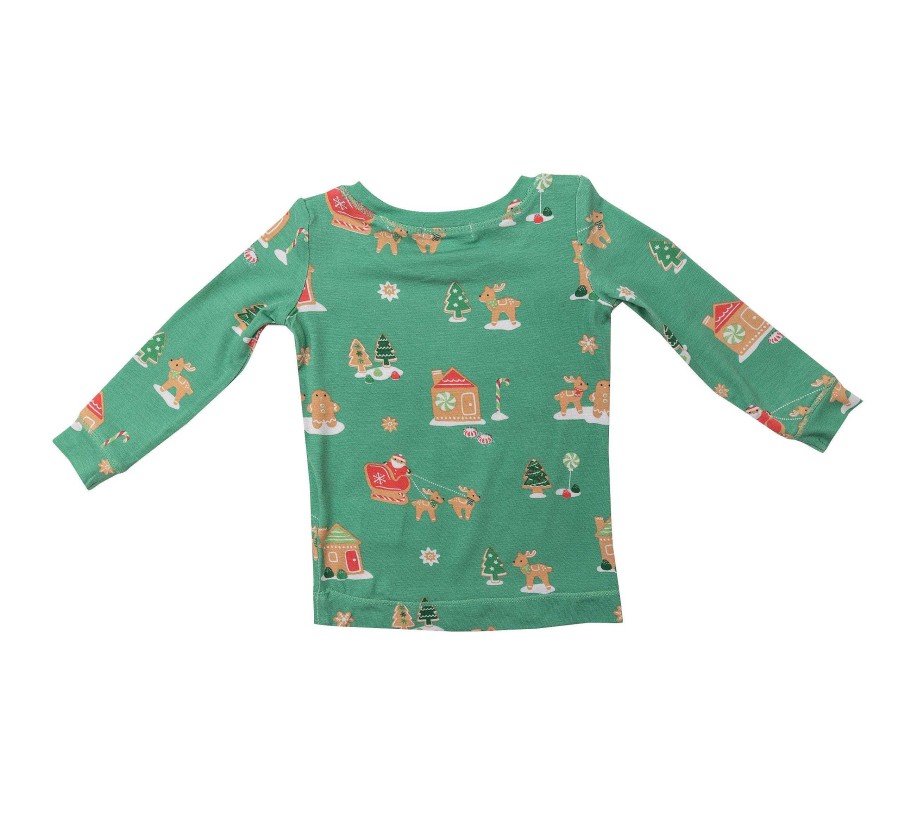 Boy Angel Dear | 2-Piece Lounge Wear Set, Green Gingerbread Sleigh