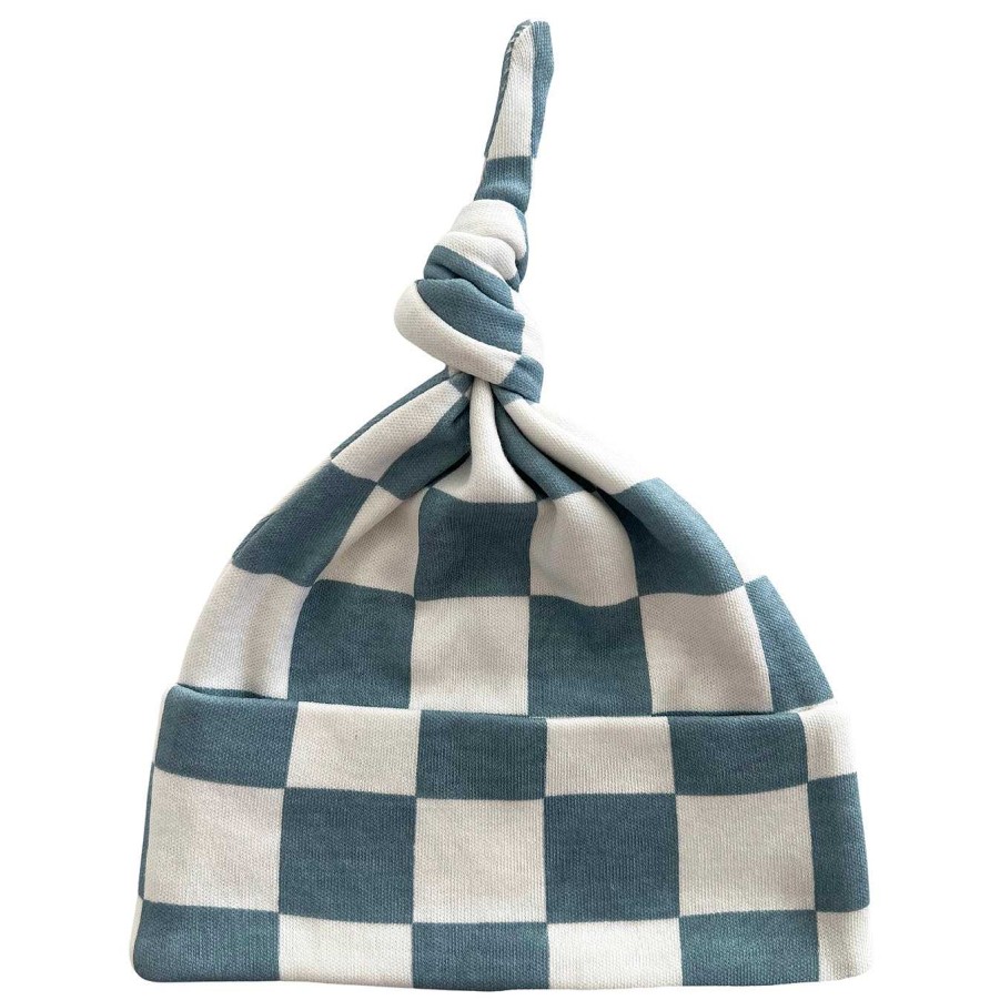 Boy SIIX Collection | Blueberry Muffin Checkerboard / Organic Beanie