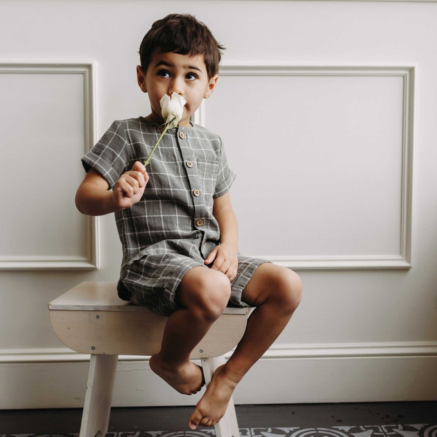 Boy city mouse | Muslin Boy Short, Windowpane