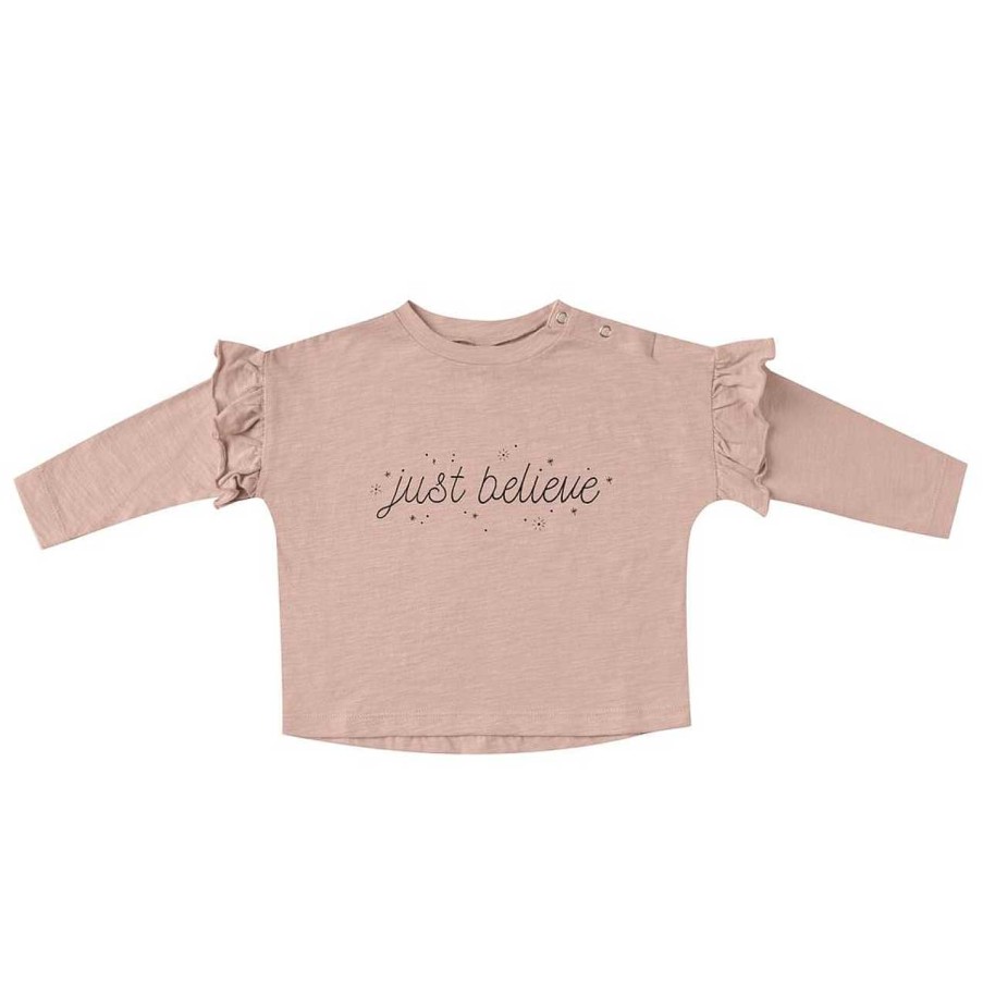 Girl Rylee & Cru | Rylee & Cru Ls Ruffle Tee, Just Believe