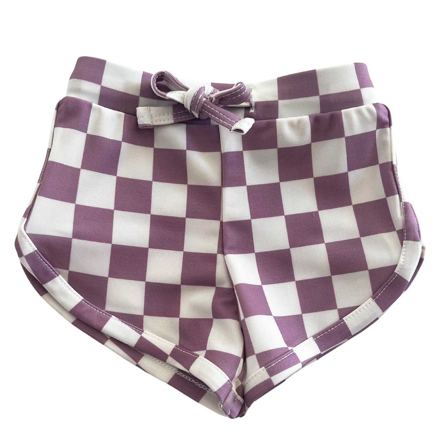 Boy SIIX Collection | Berry Cheesecake Checkerboard / Laguna Swim Short / Upf 50+