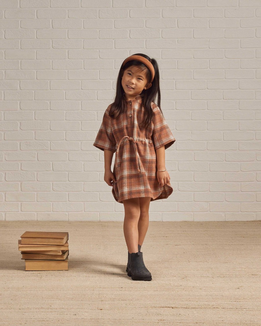 Girl Rylee & Cru | Rylee & Cru Eleni Dress, Brown Plaid