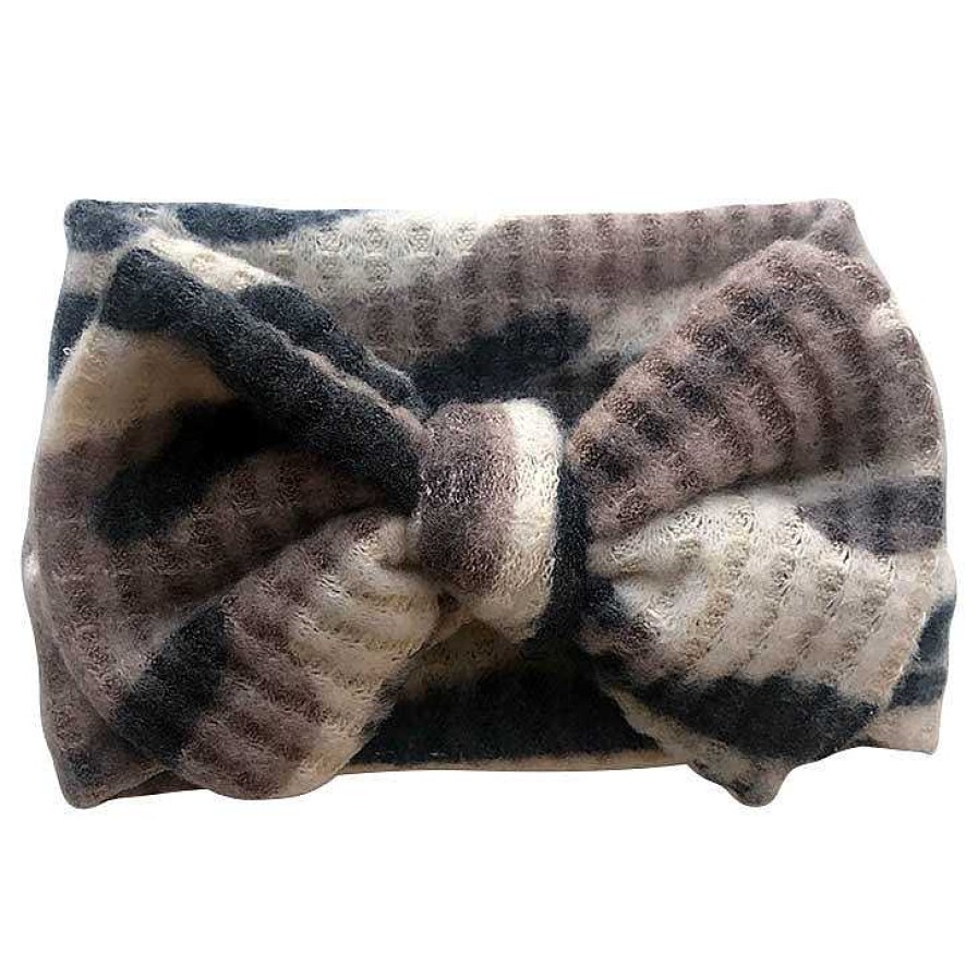 Girl Colty Creek | Sweater Bow Headband, Mocha Camo