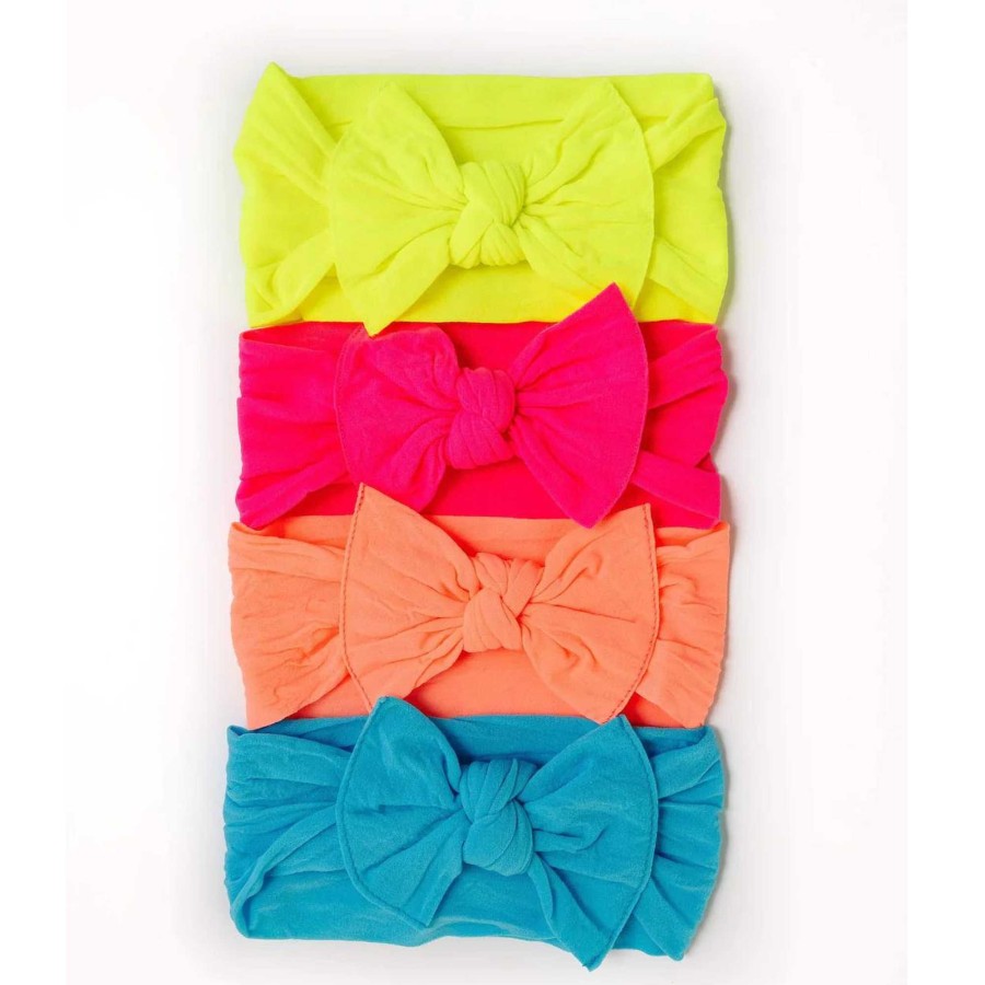 Girl Baby Bling Bows | Knot Bow, Neon Blue