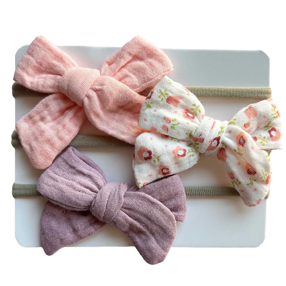 Girl Sold by SpearmintLOVE | 3-Pack Nylon Bows, Charlotte