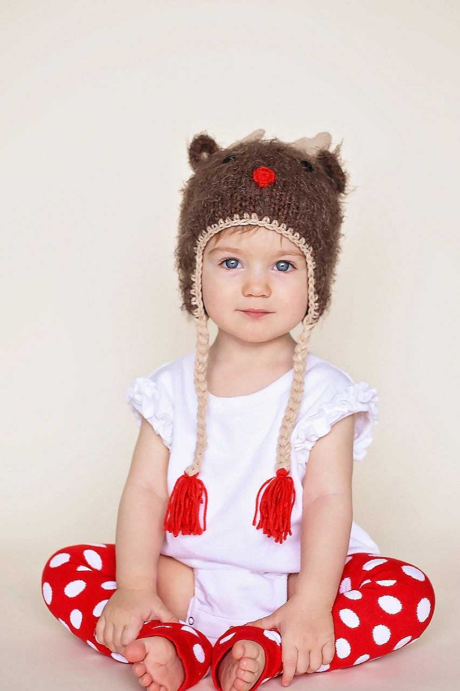 Accessories Huggalugs | Knit Hat, Rudolph