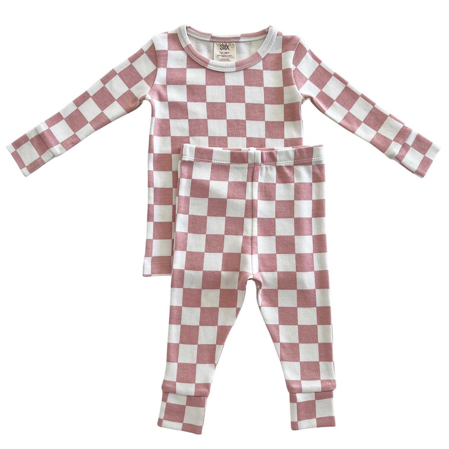 Girl SIIX Collection | Strawberry Shortcake Checkerboard / Organic 2-Piece Set