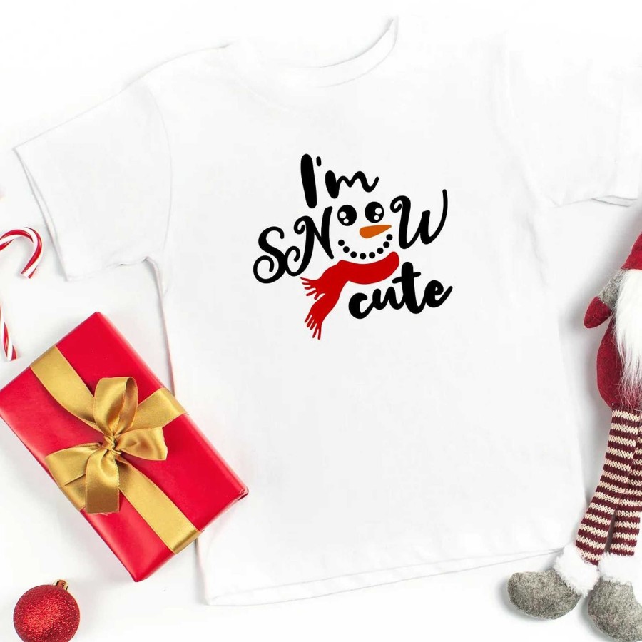 Boy The Juniper Shop | I'M Snow Cute Short Sleeve Tee, White