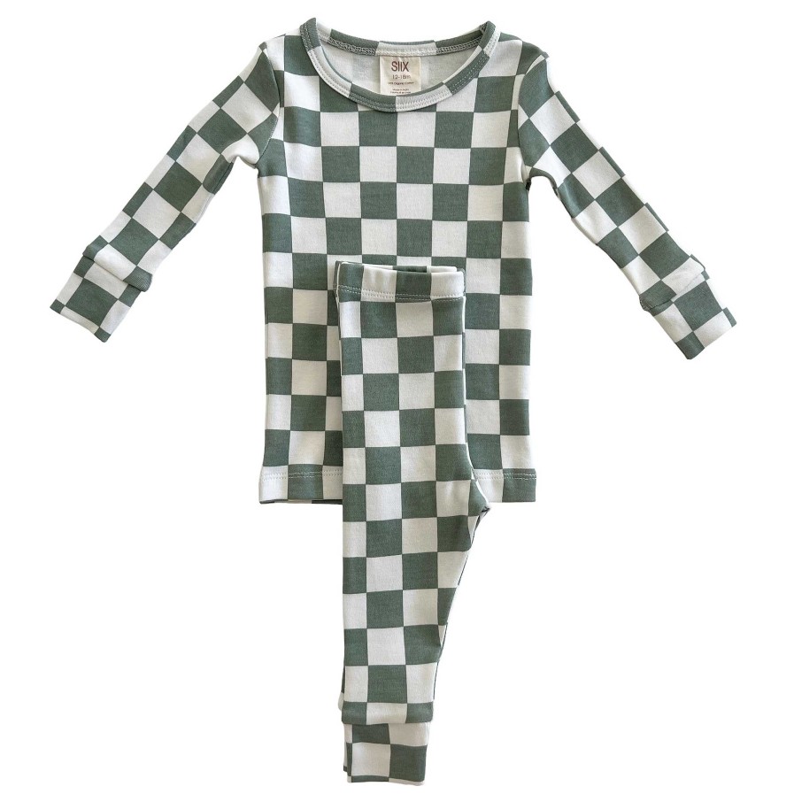 Girl SIIX Collection | Matcha Milkshake Checkerboard / Organic 2-Piece Set