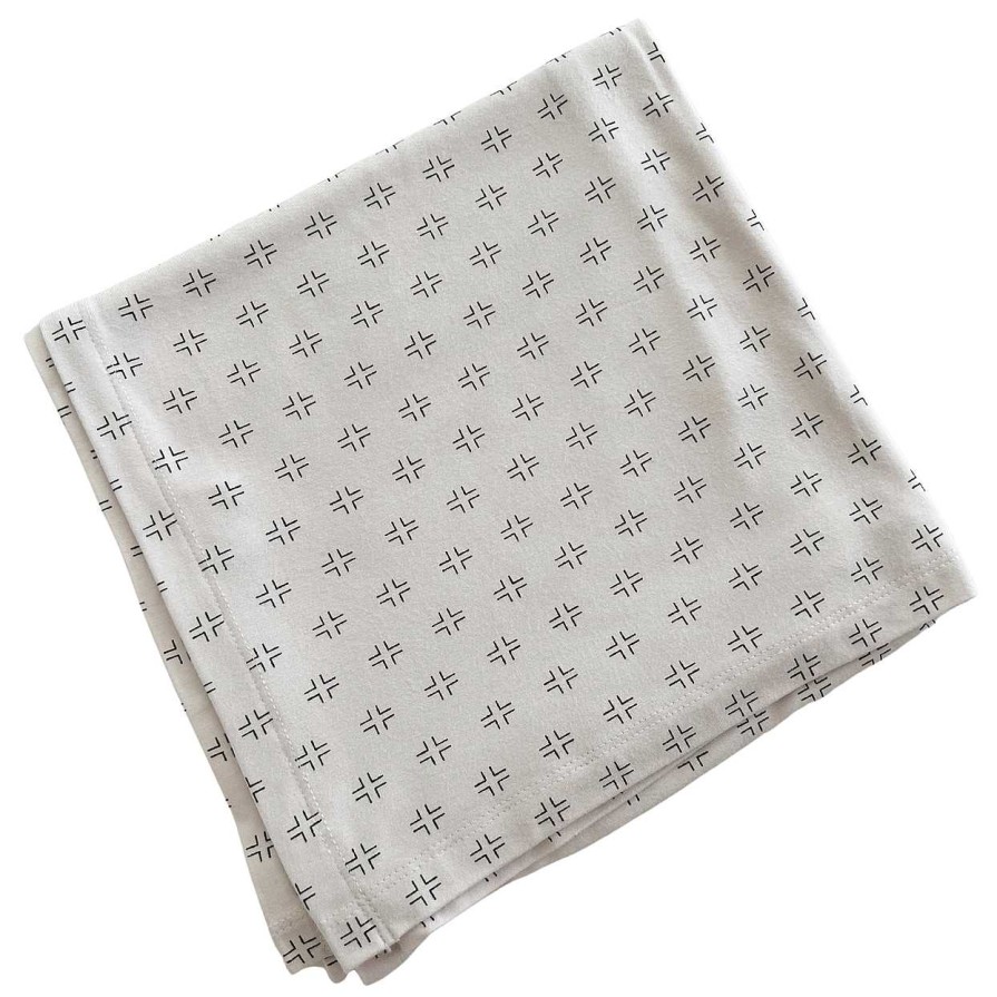 Baby Stuff SpearmintLOVE | 2-Pack Stretch Swaddles, Black & Natural Geo