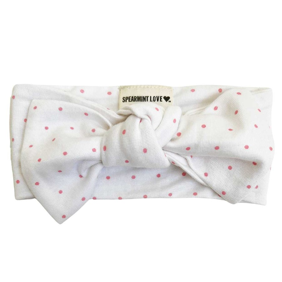 Girl SpearmintLOVE | Knot Bow, Pink Polka Dot