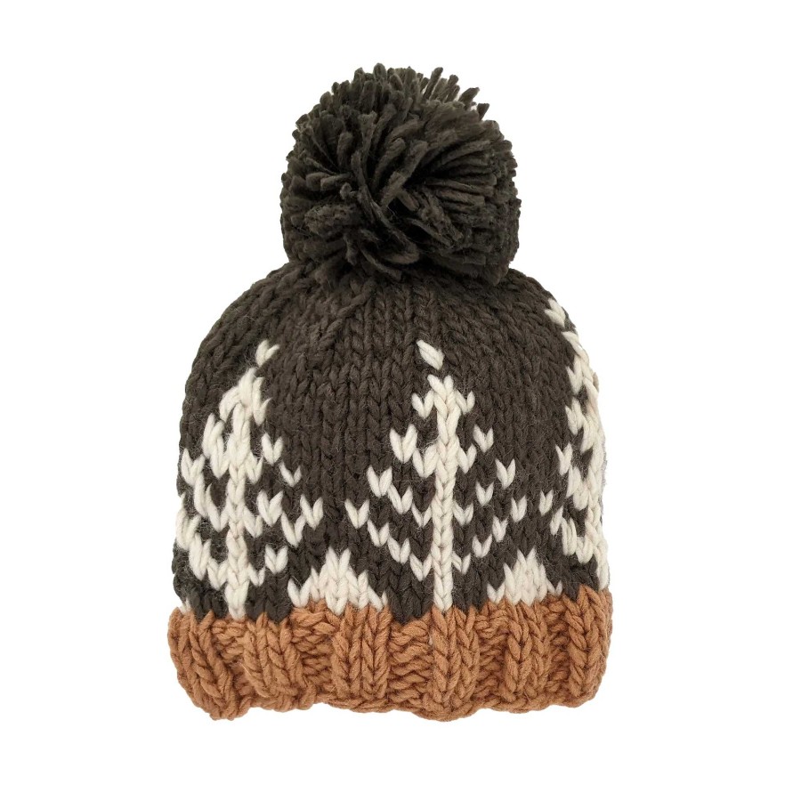 Accessories Huggalugs | Forest Knit Pom Hat, Loden