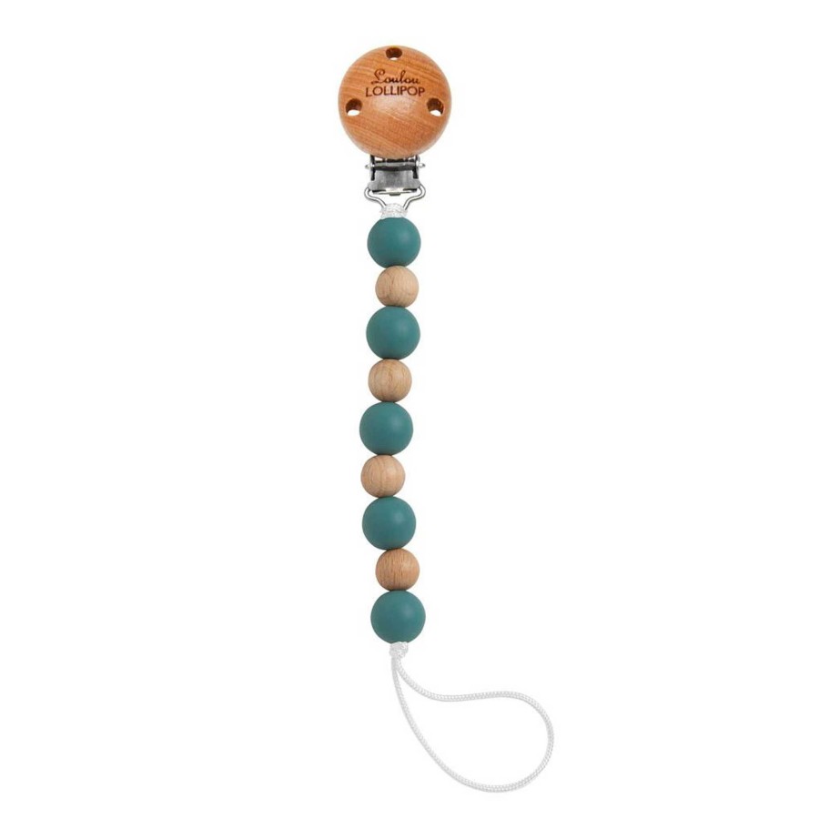 Baby Stuff Loulou LOLLIPOP Pacifier Clips | Celeste Pacifier Clip, Teal