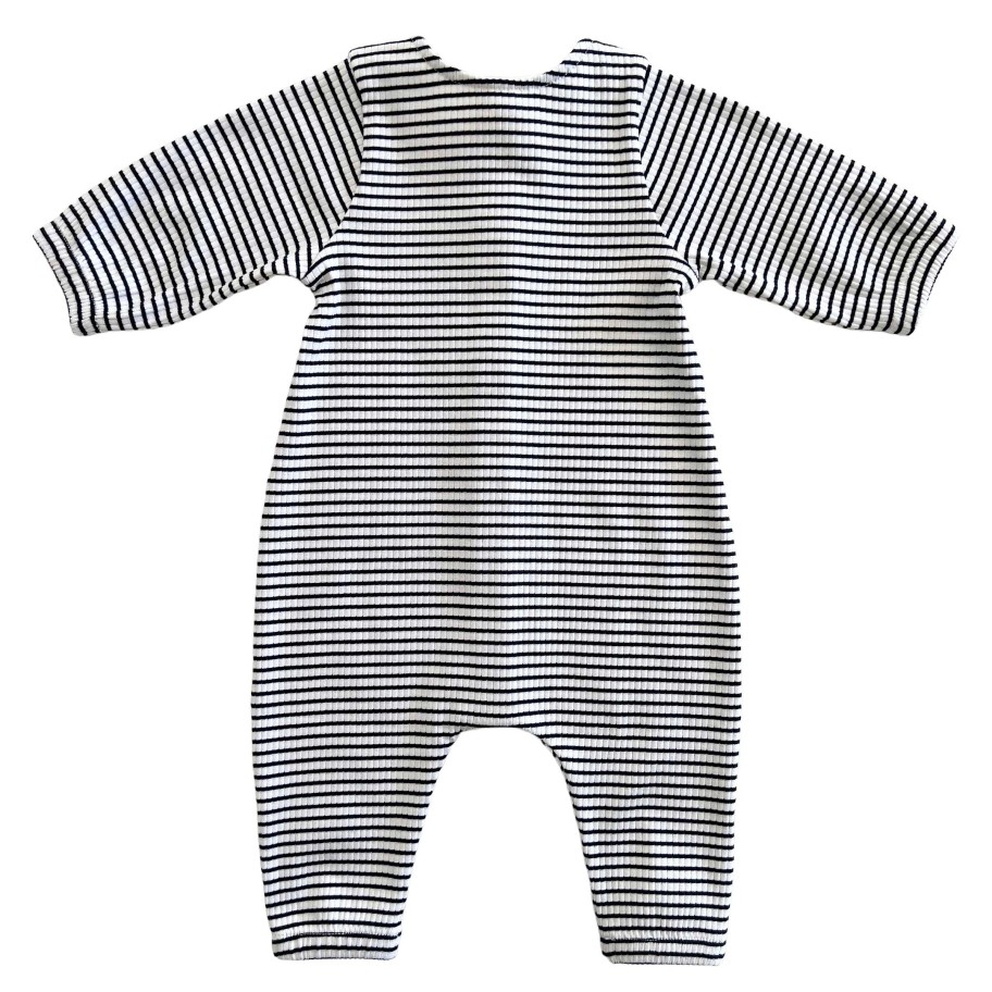 Boy SIIX Collection | Black Stripe / Organic Ribbed Long Sleeve Bay Jumpsuit