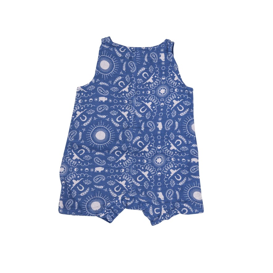 Boy Angel Dear | Shortie Romper, Bandana Navy