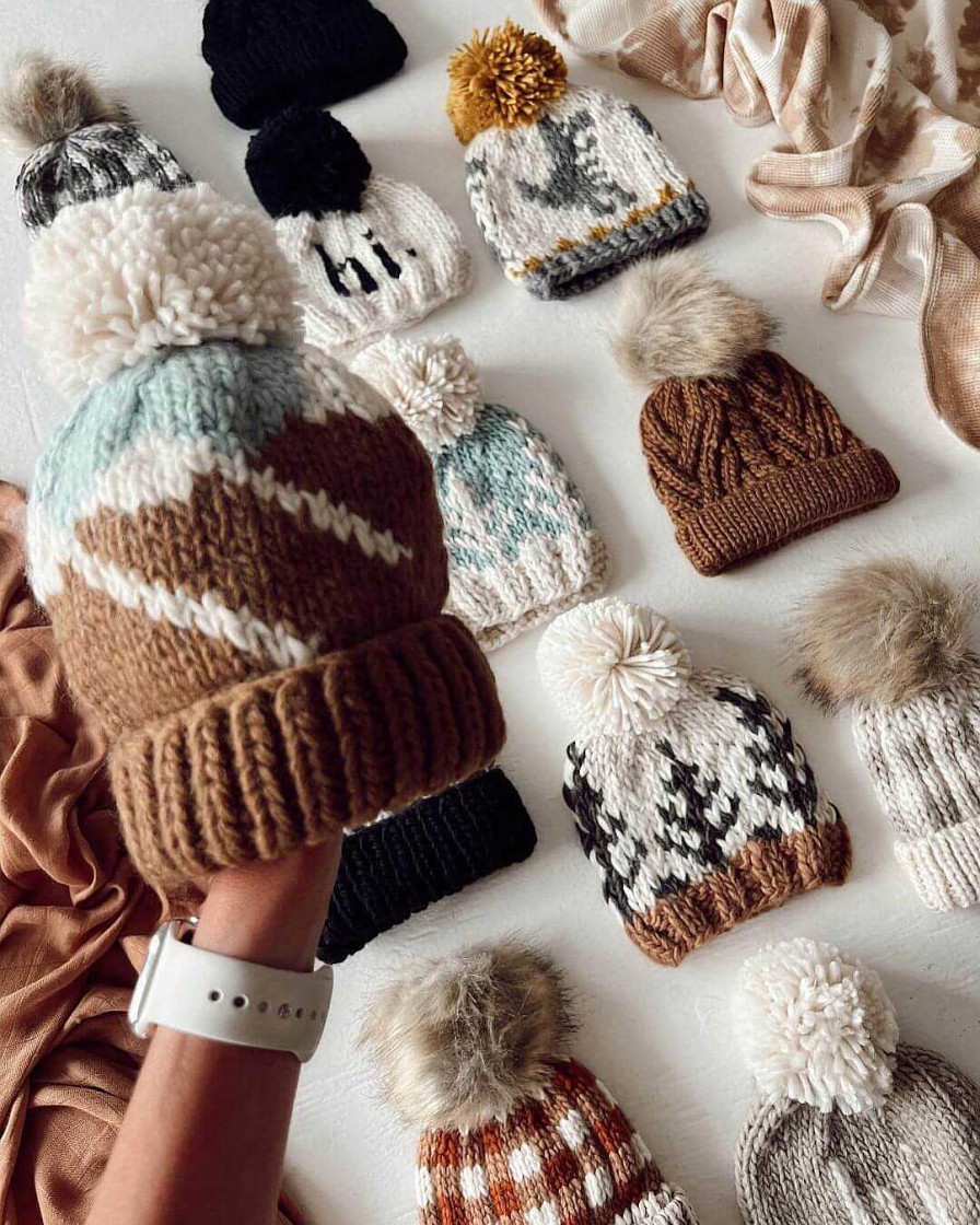 Accessories Huggalugs | Mountains Knit Pom Hat