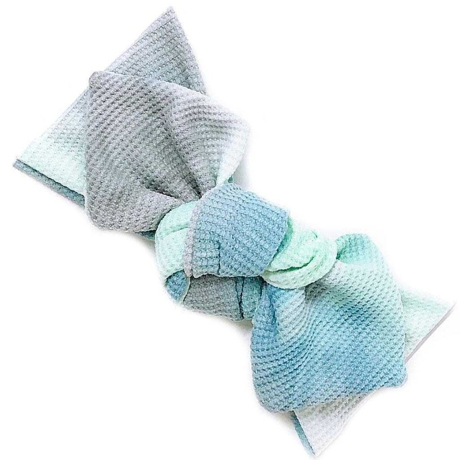 Girl Eyee Kids | Top Knot Headband, Blue Ocean Tie Dye