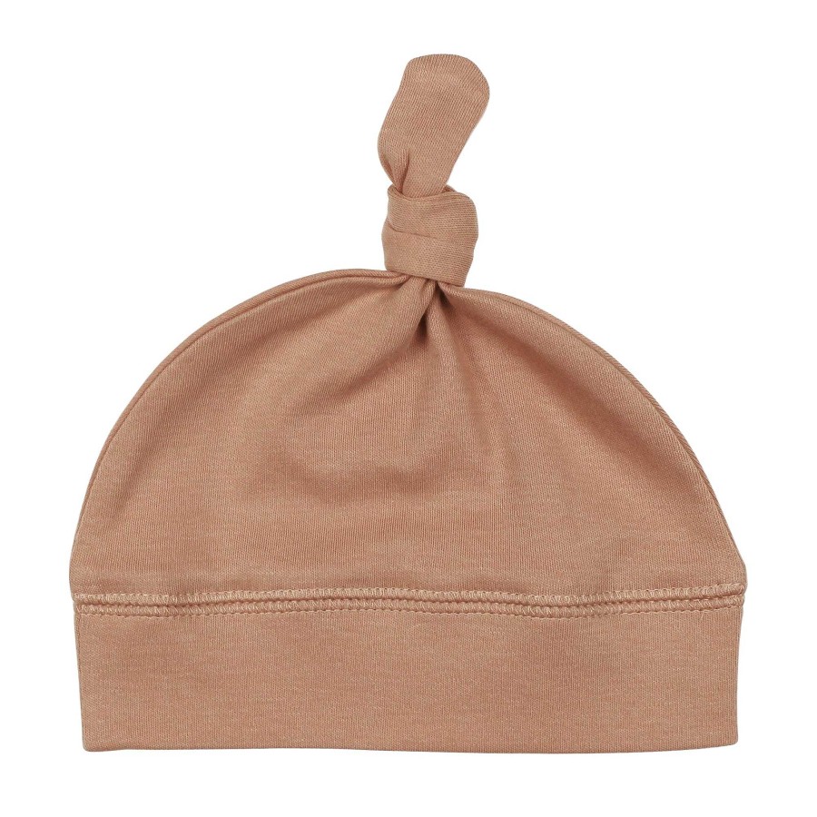 Accessories L'ovedbaby | Organic Top Knot Beanie, Adobe