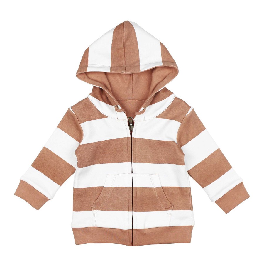 Boy L'ovedbaby | Kids' Organic Reversible Hoodie, Adobe