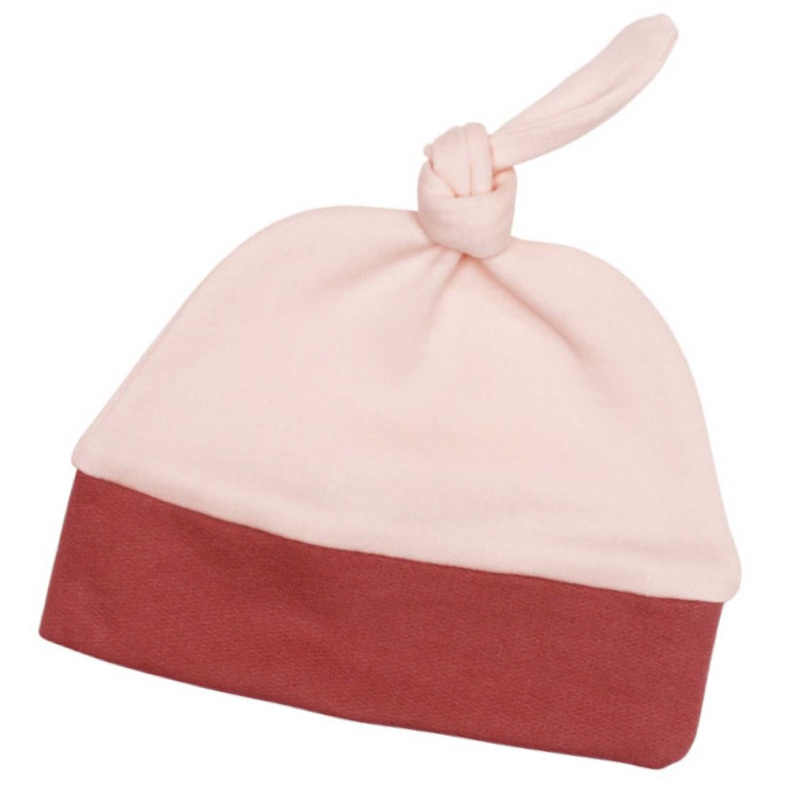 Accessories L'ovedbaby | Banded Knot Beanie, Blush / Sienna