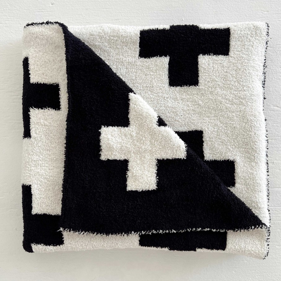 Baby Stuff phufy | Phufy Bliss Blanket, Black/White Cross