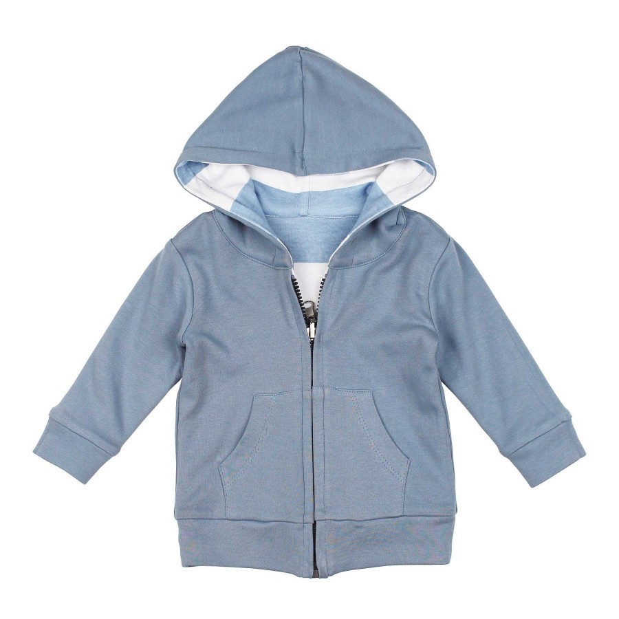 Boy L'ovedbaby | Organic Reversible Hoodie, Pool