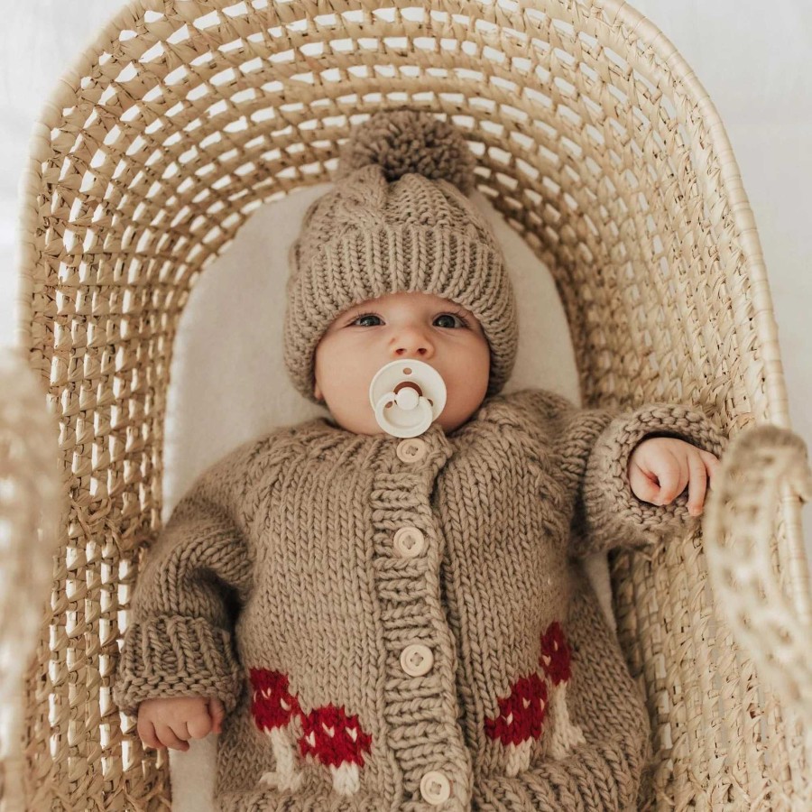 Boy Huggalugs | Mushroom Cardigan Knit Sweater