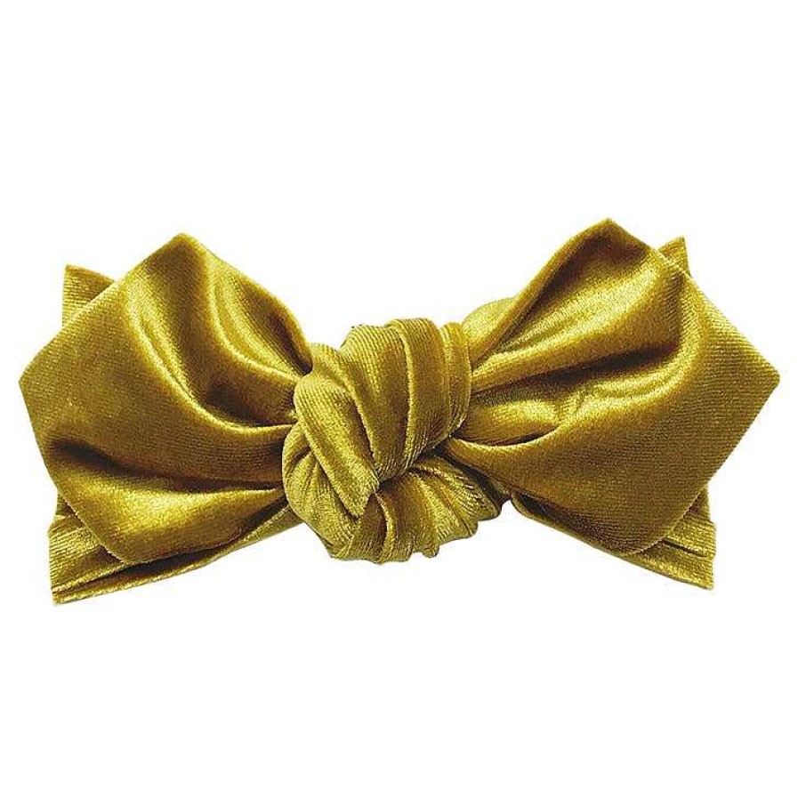 Girl Eyee Kids | Top Knot Headband, Gold Velvet