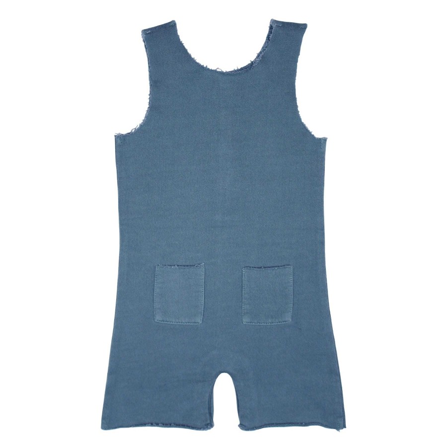 Boy L'ovedbaby | French Terry 2-Sided Romper, Sky