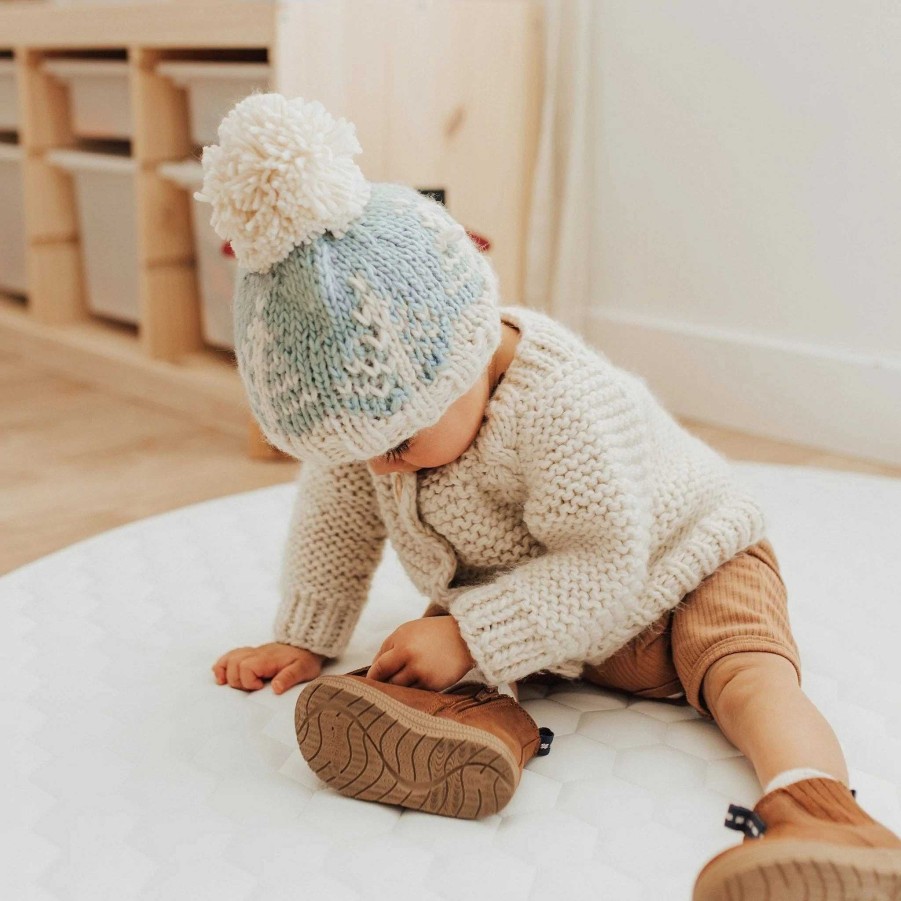 Accessories Huggalugs | Winter Forest Knit Pom Hat