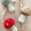 Girl Mon Ami | Set Of 3 Plush Woodland Mushroom Ornaments