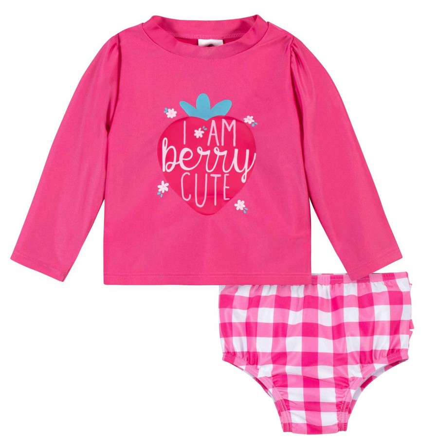 Girl Gerber Childrenswear | Rash Guard & Swim Bottoms Set, Summer Blossom