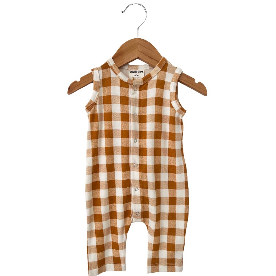 Boy SpearmintLOVE | Easy Romper, Tuscany Plaid