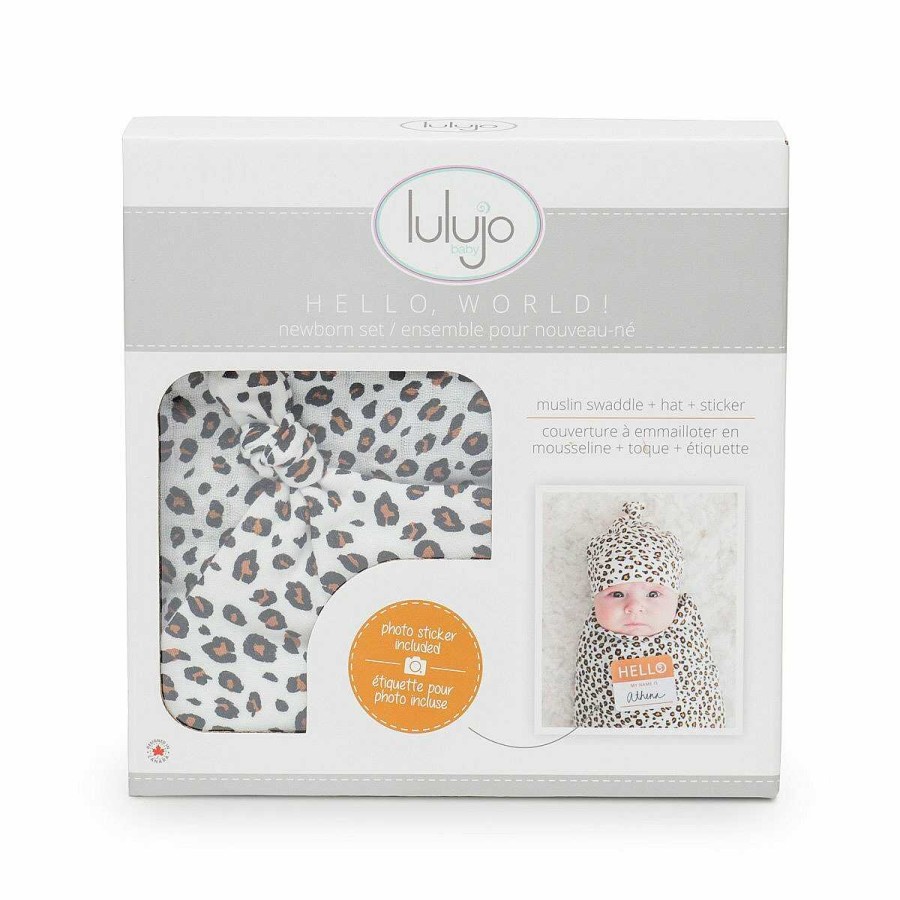 Baby Stuff Lulujo | Hat & Swaddle Set, Leopard