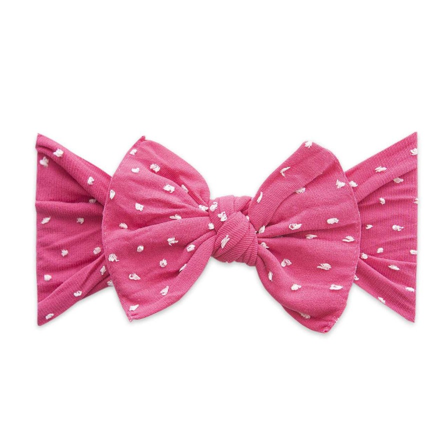 Girl Baby Bling Bows | Knot Bow, Shabby Hot Pink Dot