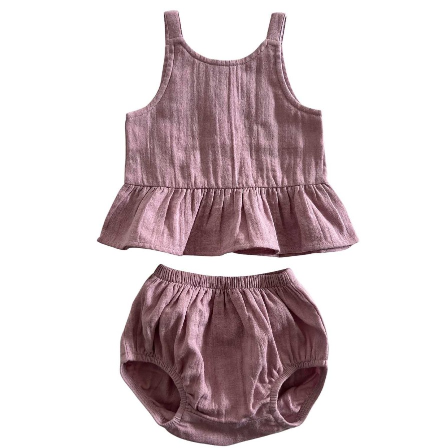 Girl SIIX Collection | Lavender / Organic Peplum Set