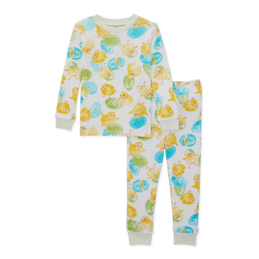 Boy Burt's Bees Baby | Easter Organic 2-Piece Pajama Set, Lil Hatchlings