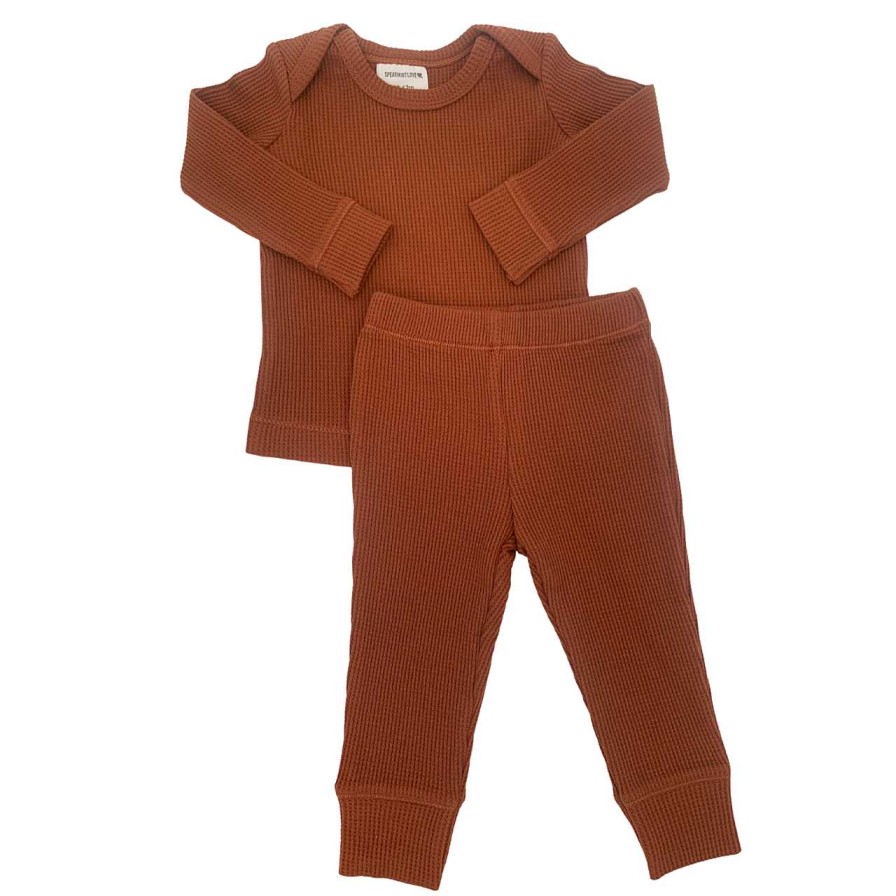 Girl SpearmintLOVE | Organic Waffle 2-Piece Set, Caramel