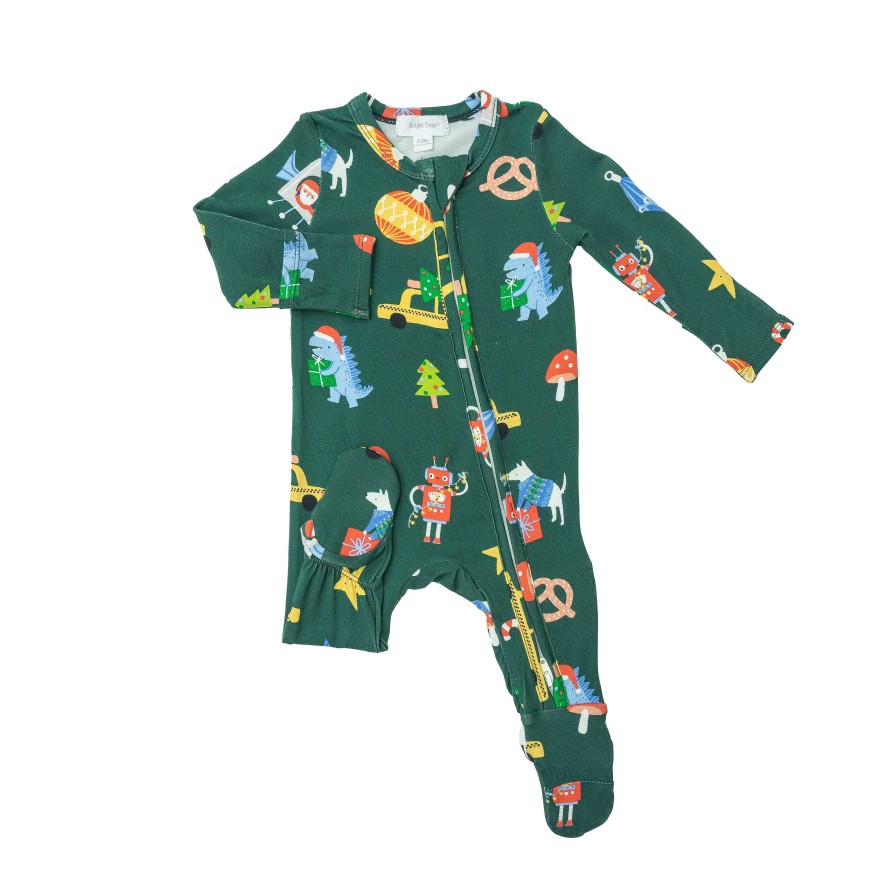 Boy Angel Dear | Zip Footie, Merry And Bright